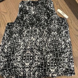 Black and white tank top blouse- never been worn